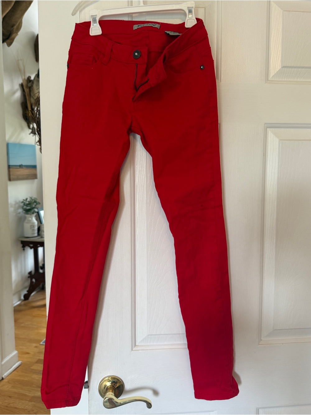 Women’s Skinny Jeans in Bright Red - Unbranded
